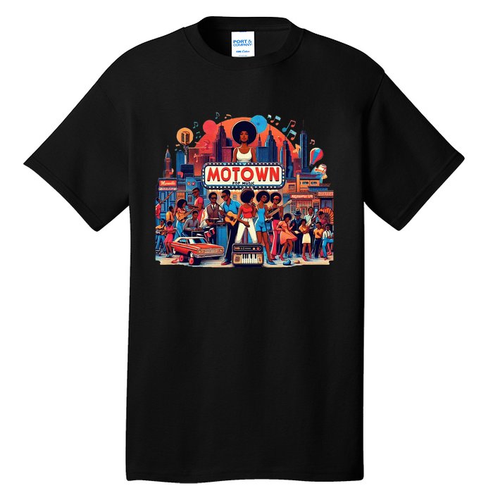 Motown Era Nostalgic Music Design Tall T-Shirt