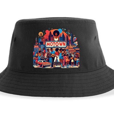 Motown Era Nostalgic Music Design Sustainable Bucket Hat