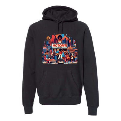 Motown Era Nostalgic Music Design Premium Hoodie