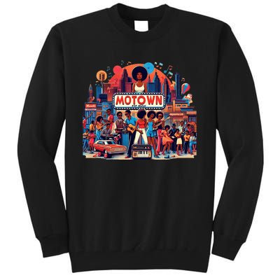 Motown Era Nostalgic Music Design Tall Sweatshirt