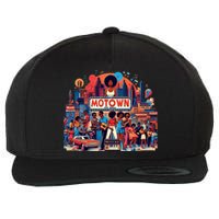 Motown Era Nostalgic Music Design Wool Snapback Cap