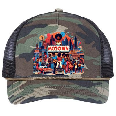 Motown Era Nostalgic Music Design Retro Rope Trucker Hat Cap