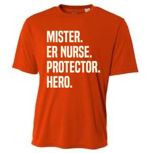 Mister Er Nurse Protector Hero Husband Profession Gift Cooling Performance Crew T-Shirt