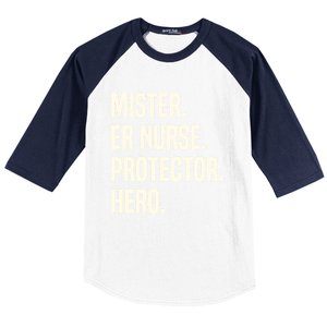 Mister Er Nurse Protector Hero Husband Profession Gift Baseball Sleeve Shirt