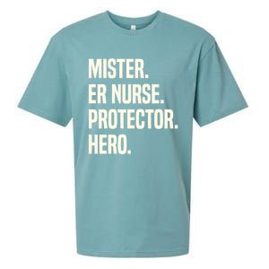 Mister Er Nurse Protector Hero Husband Profession Gift Sueded Cloud Jersey T-Shirt