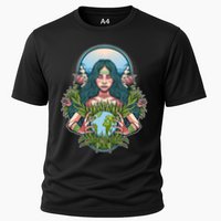Mother Earth Native American Earth Day Cooling Performance Crew T-Shirt