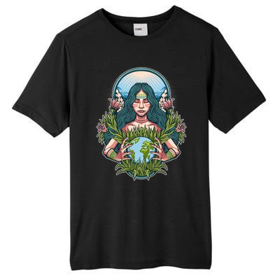 Mother Earth Native American Earth Day Tall Fusion ChromaSoft Performance T-Shirt