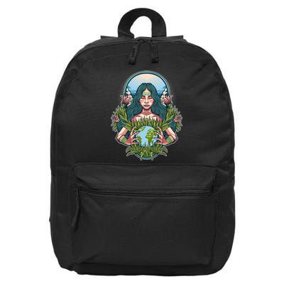 Mother Earth Native American Earth Day 16 in Basic Backpack