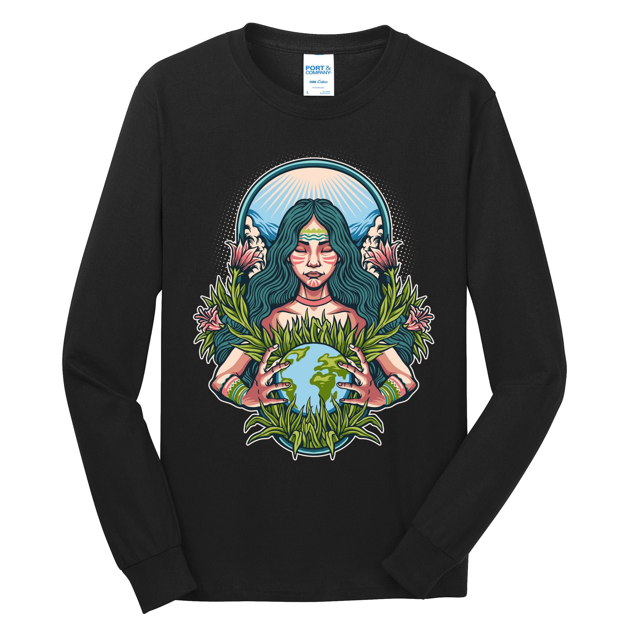 Mother Earth Native American Earth Day Tall Long Sleeve T-Shirt