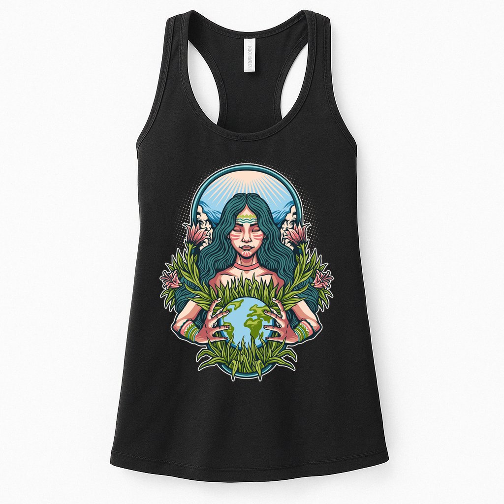Mother Earth Native American Earth Day Womens Tank Top