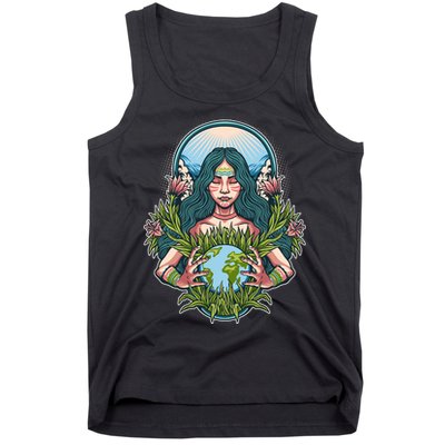 Mother Earth Native American Earth Day Tank Top