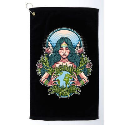 Mother Earth Native American Earth Day Golf Towel