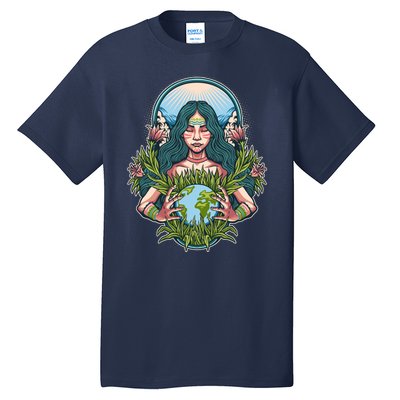 Mother Earth Native American Earth Day Tall T-Shirt