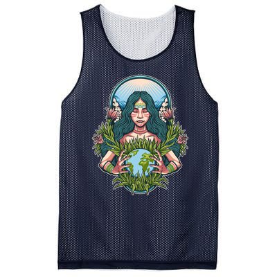 Mother Earth Native American Earth Day Mesh Reversible Basketball Jersey Tank