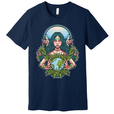 Mother Earth Native American Earth Day Premium T-Shirt