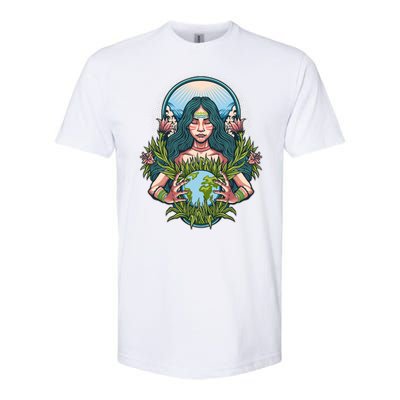 Mother Earth Native American Earth Day Softstyle® CVC T-Shirt