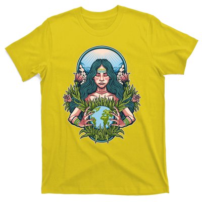 Mother Earth Native American Earth Day T-Shirt