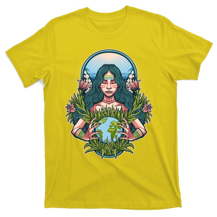 Mother Earth Native American Earth Day T-Shirt