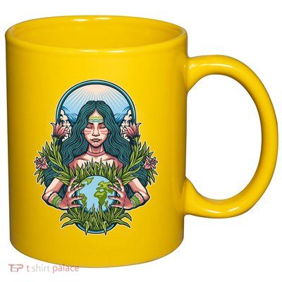 Mother Earth Native American Earth Day 11oz C Handle Ceramic Mug