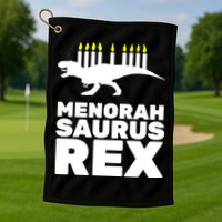 Menorah Saurus Rex Golf Towel