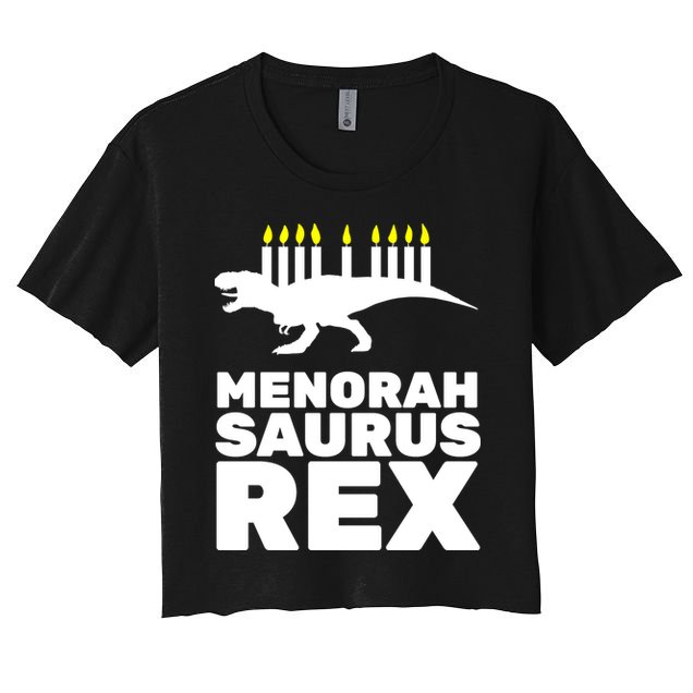 Menorah Saurus Rex Women's Crop Top Tee