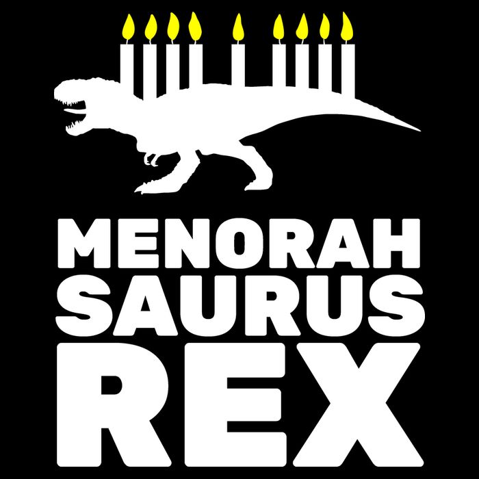 Menorah Saurus Rex Women's V-Neck T-Shirt