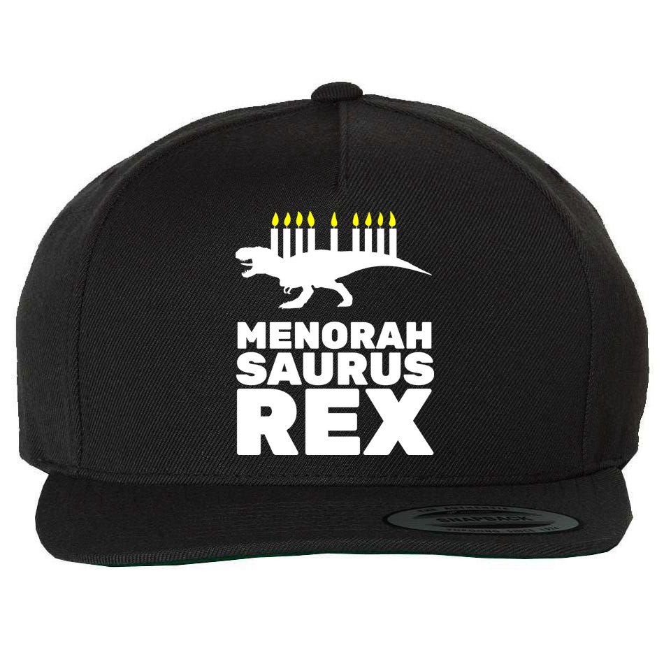 Menorah Saurus Rex Wool Snapback Cap