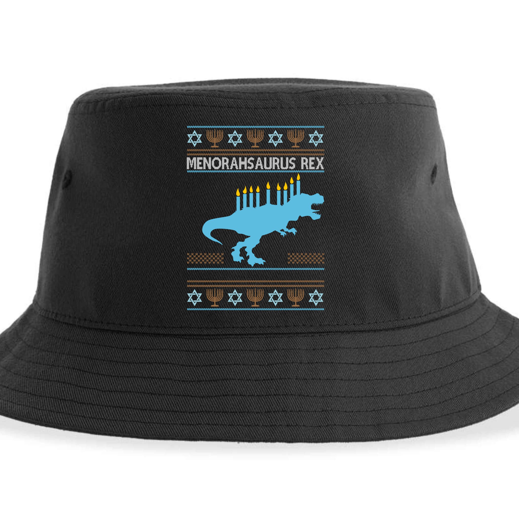 Menorahsaurus Rex Sustainable Bucket Hat