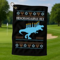 Menorahsaurus Rex Golf Towel
