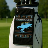 Menorahsaurus Rex Golf Towel