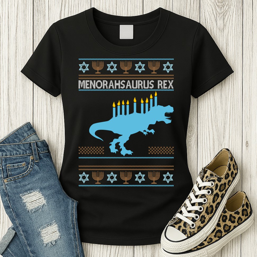 Menorahsaurus Rex Womens T-Shirt