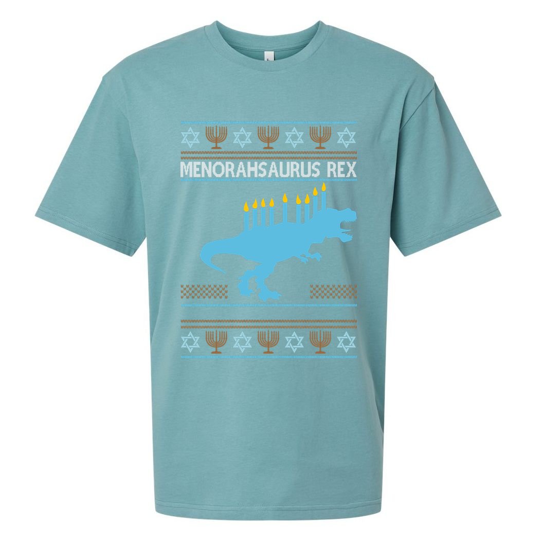 Menorahsaurus Rex Sueded Cloud Jersey T-Shirt