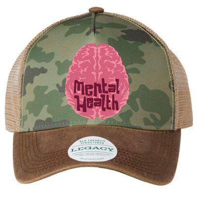 Mental Health Awareness Brain Legacy Tie Dye Trucker Hat