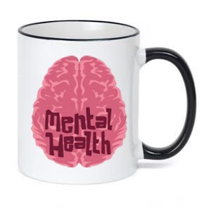 Mental Health Awareness Brain 11oz Black Color Changing Mug