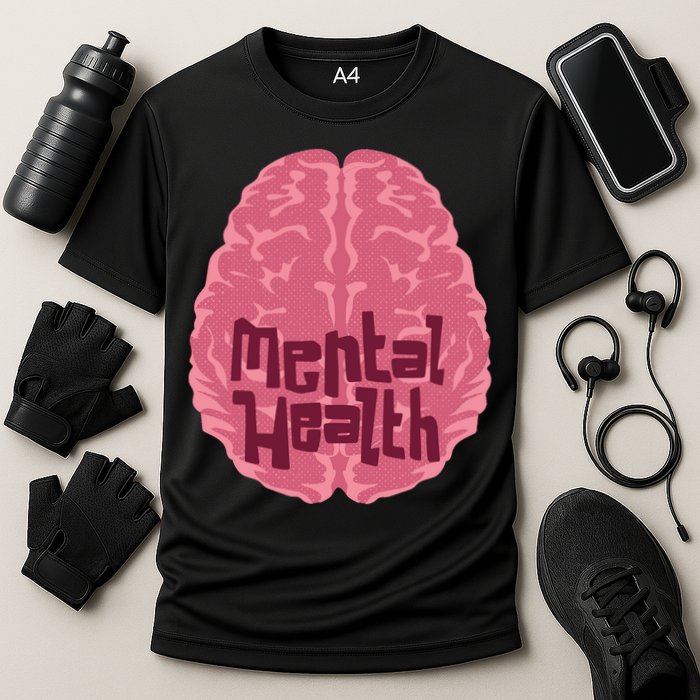 Mental Health Awareness Brain Cooling Performance Crew T-Shirt