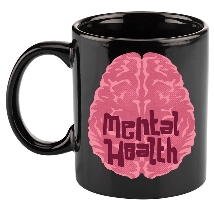 Mental Health Awareness Brain 11oz C Handle Ceramic Mug