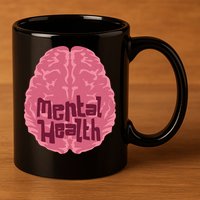 Mental Health Awareness Brain 11oz C Handle Ceramic Mug