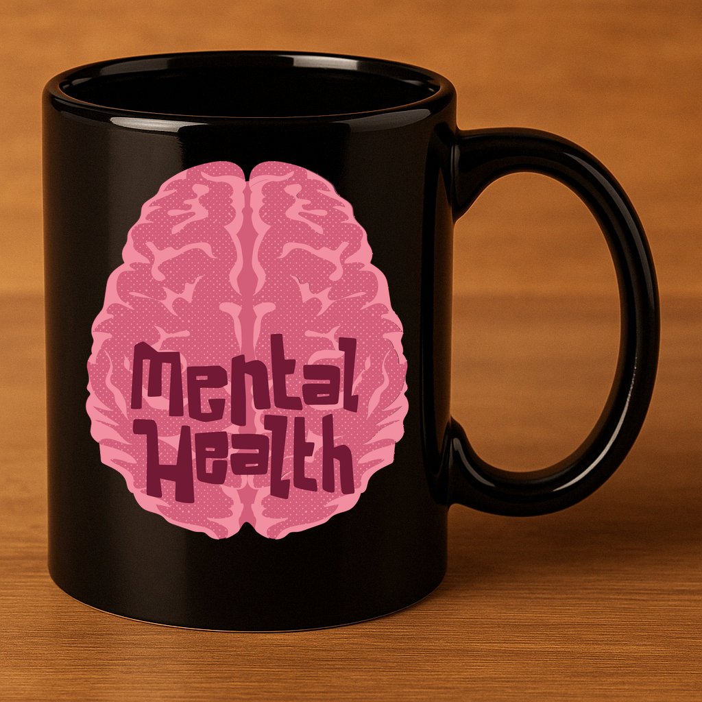 Mental Health Awareness Brain 11oz C Handle Ceramic Mug