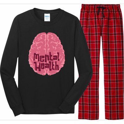 Mental Health Awareness Brain Long Sleeve Pajama Set