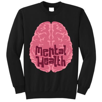 Mental Health Awareness Brain Tall Sweatshirt