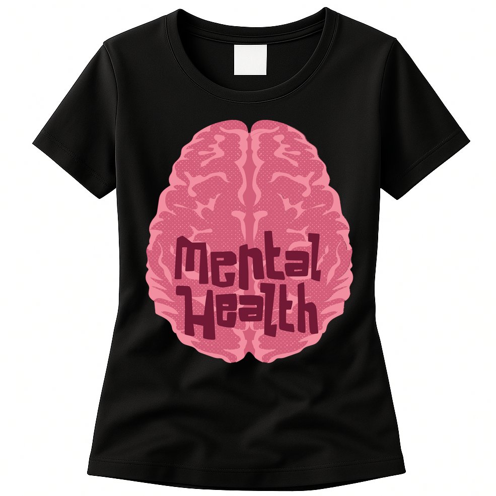 Mental Health Awareness Brain Womens T-Shirt