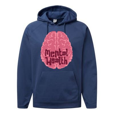 Mental Health Awareness Brain Performance Fleece Hoodie