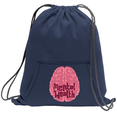 Mental Health Awareness Brain Sweatshirt Cinch Pack Bag