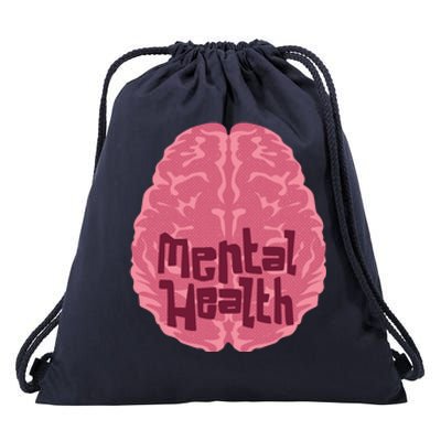 Mental Health Awareness Brain Drawstring Bag