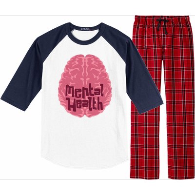 Mental Health Awareness Brain Raglan Sleeve Pajama Set