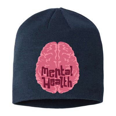 Mental Health Awareness Brain Sustainable Beanie