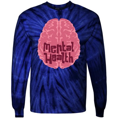 Mental Health Awareness Brain Tie-Dye Long Sleeve Shirt