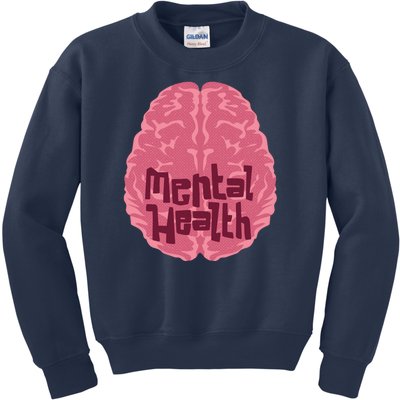 Mental Health Awareness Brain Kids Sweatshirt