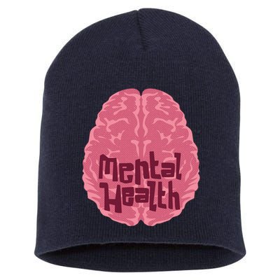 Mental Health Awareness Brain Short Acrylic Beanie