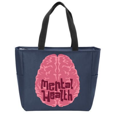 Mental Health Awareness Brain Zip Tote Bag